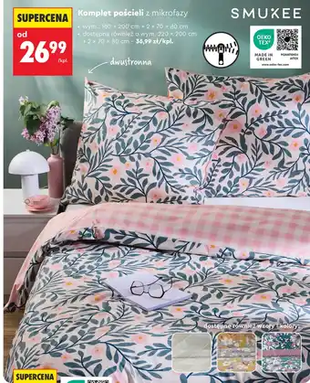 Biedronka Komplet pościeli Smukee oferta