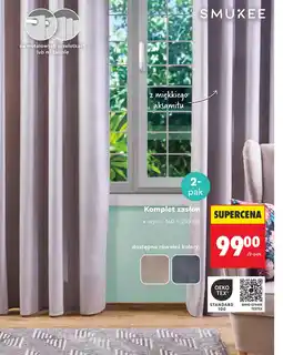 Biedronka Komplet zasłon Smukee oferta