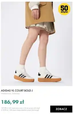 50style Sneakersy młodzieżowe Adidas VL Court Bold J oferta