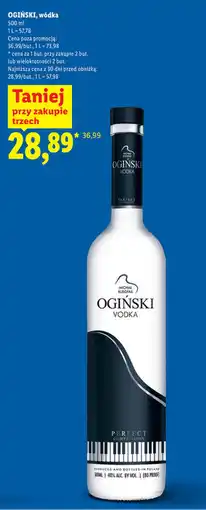 Lidl Wódka Ogiński oferta