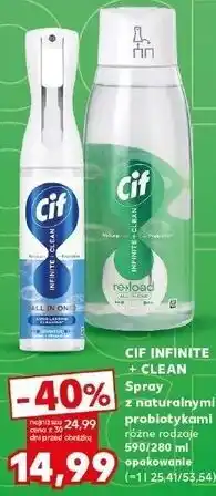 Kaufland Cif Infinite + Clean Spray z naturalnymi probiotykami oferta