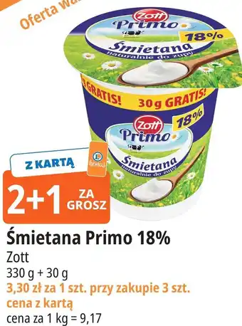 E.Leclerc Śmietana Primo 18% Zott oferta