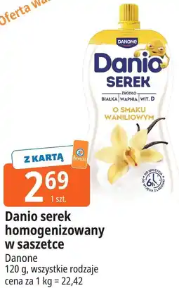 E.Leclerc Danio serek homogenizowany w saszetce Danone oferta