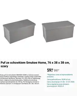 Biedronka Puf ze schowkiem Smukee Home oferta