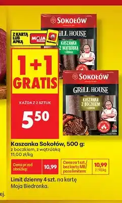 Biedronka Kaszanka Sokołów z wątróbką oferta