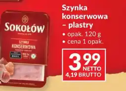 Makro Sokołów Szynka konserwowa - plastry oferta