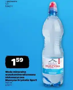 Netto Woda mineralna Muszyna Krystalia Sport oferta