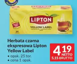 Makro Lipton Herbata czarna ekspresowa Yellow Label oferta