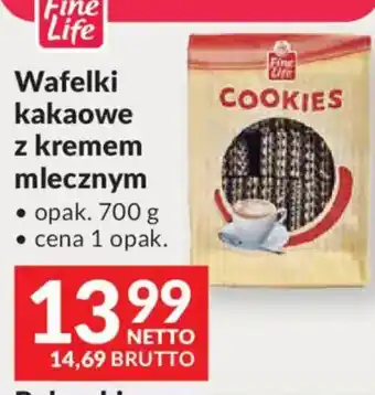 Makro Fine Life Wafelki kakaowe z kremem mlecznym oferta