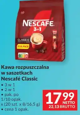 Makro Nescafe Classic Kawa rozpuszczalna w saszetkach oferta