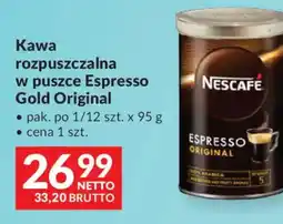 Makro Nescafe Kawa rozpuszczalna w puszce Espresso Gold Original oferta