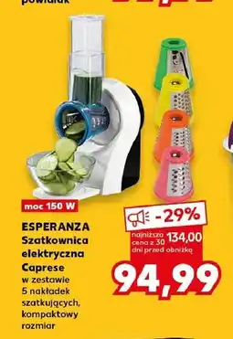 Kaufland Szatkownica elektryczna Esperanza Caprese oferta