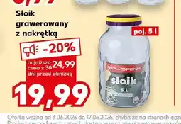 Kaufland Słoik grawerowany z nakrętką Florina oferta