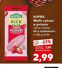 Kaufland Wafle ryżowe w polewie jogurtowej o smaku truskawkowym Kupiec oferta