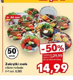 Kaufland Zakrętki małe śr. 66 mm 50-pak oferta
