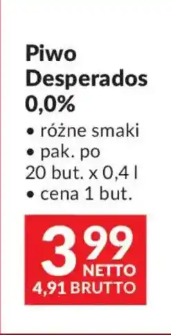 Makro Desperados Piwo 0,0% oferta