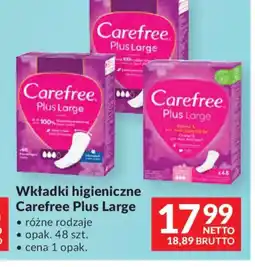 Makro Carefree Wkładki higieniczne Plus Large oferta