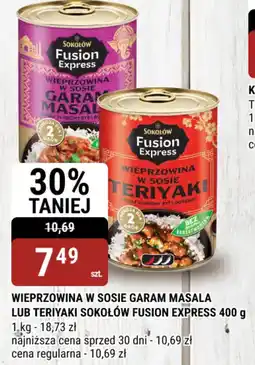 bi1 Sokołów Fusion Express Wieprzowina w sosie garam masala lub teriyaki oferta