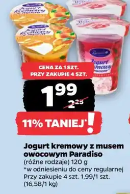 Netto Paradiso Jogurt kremowy z musem owocowym oferta