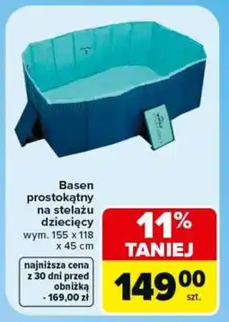 Carrefour Basen prostokątny na stelażu dziecięcy oferta