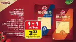Carrefour Ser żółty EMMENTALER, MAASDAMER ZOTT oferta