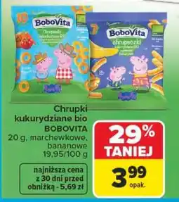 Carrefour Chrupki kukurydziane bio BOBOVITA oferta