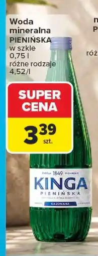 Carrefour Woda mineralna PIENIŃSKA oferta