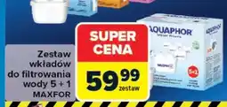 Carrefour Zestaw wkładów do filtrowania wody 5 + 1 MAXFOR oferta