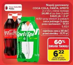 Carrefour Napój gazowany COCA-COLA, FANTA, SPRITE oferta