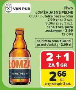 Carrefour Piwo Łomża Jasne Pełne oferta