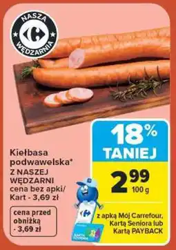 Carrefour Kiełbasa podwawelska oferta