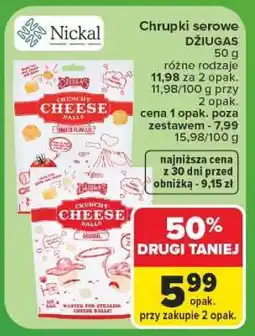 Carrefour Chrupki serowe DŽIUGAS oferta