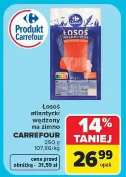 Carrefour Łosoś atlantycki wędzony na zimno oferta