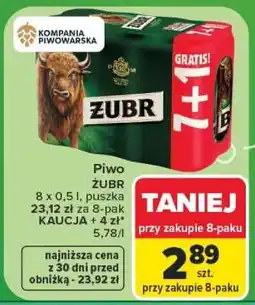 Carrefour Piwo ŻUBR oferta