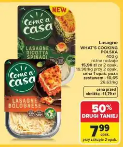 Carrefour Lasagne WHAT'S COOKING POLSKA oferta