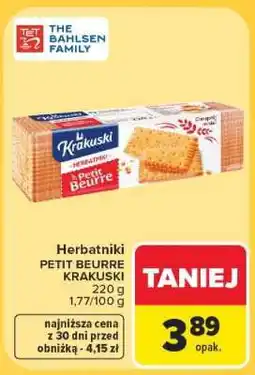 Carrefour Herbatniki PETIT BEURRE KRAKUSKI oferta