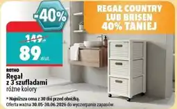 Biedronka ROTHO Regał z 3 szufladami oferta