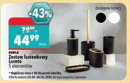 Biedronka Zestaw łazienkowy Loreto oferta