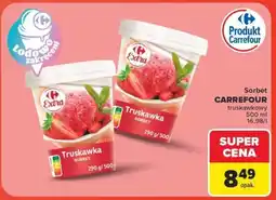 Carrefour Sorbet CARREFOUR truskawkowy oferta