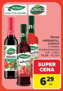 Carrefour Syrop HERBAPOL, ŁOWICZ oferta