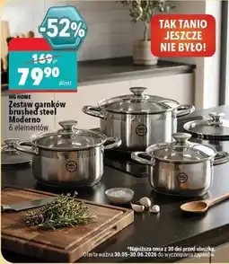Biedronka MG HOME Zestaw garnków brushed steel Moderno oferta