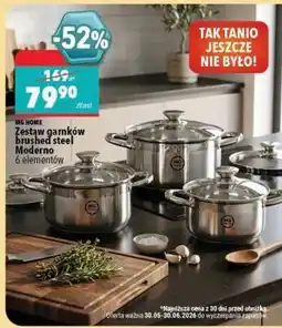 Biedronka Zestaw garnków brushed steel Moderno oferta