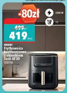 Biedronka DREAME Frytkownica beztłuszczowa z okienkiem Tasti AF30 czarna oferta