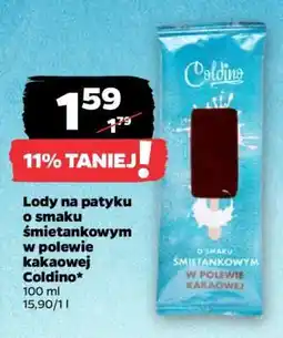 Netto Coldino Lody na patyku o smaku śmietankowym w polewie kakaowej oferta