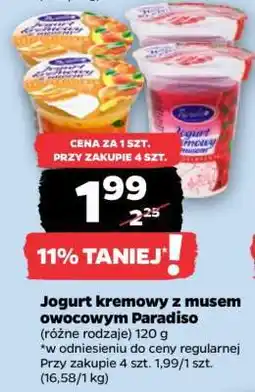 Netto Jogurt kremowy z musem owocowym Paradiso oferta