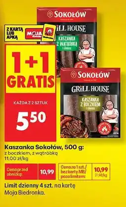 Biedronka Kaszanka Sokołów, 500 g oferta