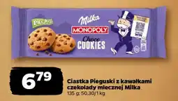 Netto Milka Ciastka Pieguski z kawałkami czekolady mlecznej oferta