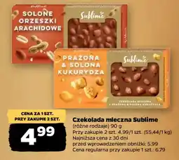 Netto Sublime Czekolada mleczna oferta