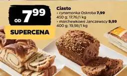 Netto Oskroba Ciasto cynamonka lub Janczewscy marchewkowe oferta