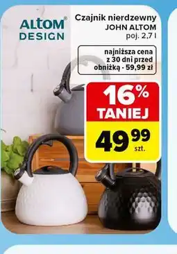 Carrefour Czajnik nierdzewny JOHN ALTOM oferta